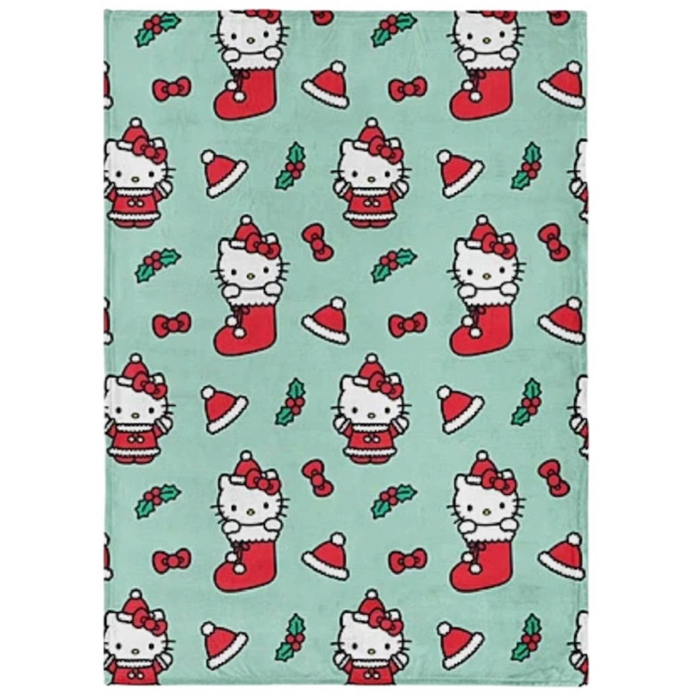 Hello Kitty “Hello Mittens” Ultra Fine Faux Fur Throw (NWT)